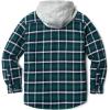 imageCQR Mens Quilted Lined Flannel Hooded Shirt Jacket Soft Warm Long Sleeve Outdoor Cotton Plaid Shirt JacketsQuilted Lined Green Ombre