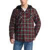 imageCQR Mens Quilted Lined Flannel Hooded Shirt Jacket Soft Warm Long Sleeve Outdoor Cotton Plaid Shirt JacketsQuilted Lined Holiday Mood