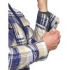 imageCQR Mens Quilted Lined Flannel Hooded Shirt Jacket Soft Warm Long Sleeve Outdoor Cotton Plaid Shirt JacketsQuilted Lined Sedimentary Blue
