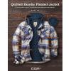 imageCQR Mens Quilted Lined Flannel Hooded Shirt Jacket Soft Warm Long Sleeve Outdoor Cotton Plaid Shirt JacketsQuilted Lined Sedimentary Blue