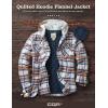 imageCQR Mens Quilted Lined Flannel Hooded Shirt Jacket Soft Warm Long Sleeve Outdoor Cotton Plaid Shirt JacketsQuilted Lined Wild Rice