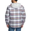 imageCQR Mens Quilted Lined Flannel Hooded Shirt Jacket Soft Warm Long Sleeve Outdoor Cotton Plaid Shirt JacketsQuilted Lined Wild Rice