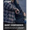 imageCQR Mens Quilted Lined Flannel Hooded Shirt Jacket Soft Warm Long Sleeve Outdoor Cotton Plaid Shirt JacketsStealth Coal Miner