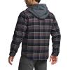imageCQR Mens Quilted Lined Flannel Hooded Shirt Jacket Soft Warm Long Sleeve Outdoor Cotton Plaid Shirt JacketsStealth Coal Miner