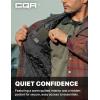 imageCQR Mens Quilted Lined Flannel Hooded Shirt Jacket Soft Warm Long Sleeve Outdoor Cotton Plaid Shirt JacketsStealth Harvest