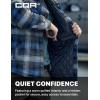 imageCQR Mens Quilted Lined Flannel Hooded Shirt Jacket Soft Warm Long Sleeve Outdoor Cotton Plaid Shirt JacketsStealth Night Sky