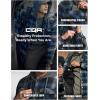 imageCQR Mens Quilted Lined Flannel Hooded Shirt Jacket Soft Warm Long Sleeve Outdoor Cotton Plaid Shirt JacketsStealth Night Sky