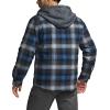 imageCQR Mens Quilted Lined Flannel Hooded Shirt Jacket Soft Warm Long Sleeve Outdoor Cotton Plaid Shirt JacketsStealth Night Sky