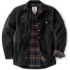 imageCQR Mens Flannel Lined Shirt Jackets Long Sleeved Rugged Plaid Cotton Brushed Suede Shirt JacketFlannel Lined Fossil Rock