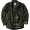 imageCQR Mens Flannel Lined Shirt Jackets Long Sleeved Rugged Plaid Cotton Brushed Suede Shirt JacketFlannel Lined Hickory Green