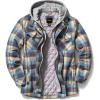 imageCQR Mens Quilted Lined Flannel Hooded Shirt Jacket Soft Warm Long Sleeve Outdoor Cotton Plaid Shirt JacketsQuilted Lined Full Zip Oceansand
