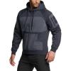 imageCQR Mens Winter Fleece Pullover Hoodies Thermal Long Sleeve Hooded Sweatshirt CottonBlend OutdoorTactical ShirtsFleece Ripstop Pannel Fullzip Charcoal