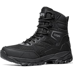 imageCQR Mens Military Tactical Boots Lightweight 6 Inches Hiking Combat Boot Durable Breathable Outdoor Work Motorcycle FootwearBlockade 6  Ripstop Black