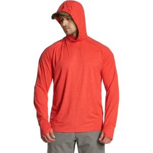imageCQR Mens UPF50 Sun Protection Shirts Quick Dry Long Sleeve Rash Guard Athletic Running Workout Fishing Cooling ShirtsProtector Hoodie Rescue Orange