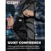 imageCQR Mens Quilted Lined Flannel Hooded Shirt Jacket Soft Warm Long Sleeve Outdoor Cotton Plaid Shirt JacketsStealth Night Sky