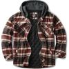 imageCQR Mens Quilted Lined Flannel Hooded Shirt Jacket Soft Warm Long Sleeve Outdoor Cotton Plaid Shirt JacketsStealth Folk Tale
