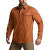 imageCQR Mens 100 All Cotton Button Down Flannel Shirts Long Sleeve Brushed Warm Soft Casual Outdoor Plaid ShirtCorduroy Camel