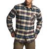 imageCQR Mens 100 All Cotton Button Down Flannel Shirts Long Sleeve Brushed Warm Soft Casual Outdoor Plaid ShirtPlaid Blue Cheese