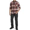 imageCQR Mens 100 All Cotton Button Down Flannel Shirts Long Sleeve Brushed Warm Soft Casual Outdoor Plaid ShirtPlaid Burgundy