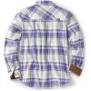 imageCQR Mens 100 All Cotton Button Down Flannel Shirts Long Sleeve Brushed Warm Soft Casual Outdoor Plaid ShirtPlaid Cream Blue