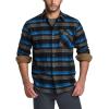 imageCQR Mens 100 All Cotton Button Down Flannel Shirts Long Sleeve Brushed Warm Soft Casual Outdoor Plaid ShirtPlaid Forest Oasis