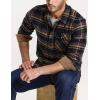 imageCQR Mens 100 All Cotton Button Down Flannel Shirts Long Sleeve Brushed Warm Soft Casual Outdoor Plaid ShirtPlaid Fossil Rock