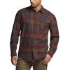 imageCQR Mens 100 All Cotton Button Down Flannel Shirts Long Sleeve Brushed Warm Soft Casual Outdoor Plaid ShirtPlaid Harvest