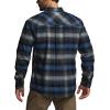 imageCQR Mens 100 All Cotton Button Down Flannel Shirts Long Sleeve Brushed Warm Soft Casual Outdoor Plaid ShirtPlaid Night Sky