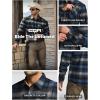 imageCQR Mens 100 All Cotton Button Down Flannel Shirts Long Sleeve Brushed Warm Soft Casual Outdoor Plaid ShirtPlaid Night Sky