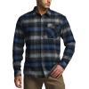 imageCQR Mens 100 All Cotton Button Down Flannel Shirts Long Sleeve Brushed Warm Soft Casual Outdoor Plaid ShirtPlaid Night Sky