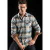 imageCQR Mens 100 All Cotton Button Down Flannel Shirts Long Sleeve Brushed Warm Soft Casual Outdoor Plaid ShirtPlaid Ocean Sand