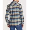 imageCQR Mens 100 All Cotton Button Down Flannel Shirts Long Sleeve Brushed Warm Soft Casual Outdoor Plaid ShirtPlaid Ocean Sand