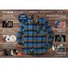 imageCQR Mens 100 All Cotton Button Down Flannel Shirts Long Sleeve Brushed Warm Soft Casual Outdoor Plaid ShirtPlaid Off Black