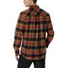 imageCQR Mens 100 All Cotton Button Down Flannel Shirts Long Sleeve Brushed Warm Soft Casual Outdoor Plaid ShirtPlaid Orange Rust
