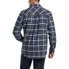 imageCQR Mens 100 All Cotton Button Down Flannel Shirts Long Sleeve Brushed Warm Soft Casual Outdoor Plaid ShirtPlaid Prussian Blue
