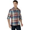 imageCQR Mens 100 All Cotton Button Down Flannel Shirts Long Sleeve Brushed Warm Soft Casual Outdoor Plaid ShirtPlaid Vintage Wine