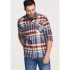 imageCQR Mens 100 All Cotton Button Down Flannel Shirts Long Sleeve Brushed Warm Soft Casual Outdoor Plaid ShirtPlaid Vintage Wine