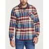 imageCQR Mens 100 All Cotton Button Down Flannel Shirts Long Sleeve Brushed Warm Soft Casual Outdoor Plaid ShirtPlaid Vintage Wine