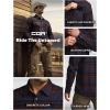 imageCQR Mens 100 All Cotton Button Down Flannel Shirts Long Sleeve Brushed Warm Soft Casual Outdoor Plaid ShirtPlaid Woods Night