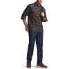 imageCQR Mens 100 All Cotton Button Down Flannel Shirts Long Sleeve Brushed Warm Soft Casual Outdoor Plaid ShirtStealth Plaid Holiday Mood