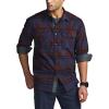 imageCQR Mens 100 All Cotton Button Down Flannel Shirts Long Sleeve Brushed Warm Soft Casual Outdoor Plaid ShirtStealth Plaid Woods Night