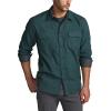 imageCQR Mens 100 All Cotton Button Down Flannel Shirts Long Sleeve Brushed Warm Soft Casual Outdoor Plaid ShirtStealth Solid Forest Green