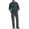 imageCQR Mens 100 All Cotton Button Down Flannel Shirts Long Sleeve Brushed Warm Soft Casual Outdoor Plaid ShirtStealth Solid Forest Green