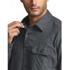 imageCQR Mens 100 All Cotton Button Down Flannel Shirts Long Sleeve Brushed Warm Soft Casual Outdoor Plaid ShirtStealth Solid Grey