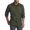 imageCQR Mens 100 All Cotton Button Down Flannel Shirts Long Sleeve Brushed Warm Soft Casual Outdoor Plaid ShirtStealth Solid Hunter Green
