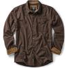 imageCQR Mens 100 All Cotton Button Down Flannel Shirts Long Sleeve Brushed Warm Soft Casual Outdoor Plaid ShirtCorduroy Dark Brown