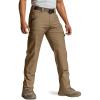 imageCQR Mens Quick Dry Work Pants Water Resistant Outdoor Tactical Pants Lightweight Stretch Cargo Hiking PantsDura Flex Coyote