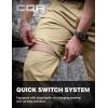imageCQR Mens Convertible Cargo Tactical Pants Water Resistant Outdoor Hiking Pants Zip Off Lightweight Stretch Work PantsRunyon Dune Khaki