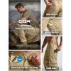 imageCQR Mens Convertible Cargo Tactical Pants Water Resistant Outdoor Hiking Pants Zip Off Lightweight Stretch Work PantsRunyon Dune Khaki