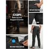 imageCQR Mens Motion Utility Casual Pants Regular Fit Lightweight Work Pants Water Resistant Outdoor Stretch Pants with PocketsVenture Black